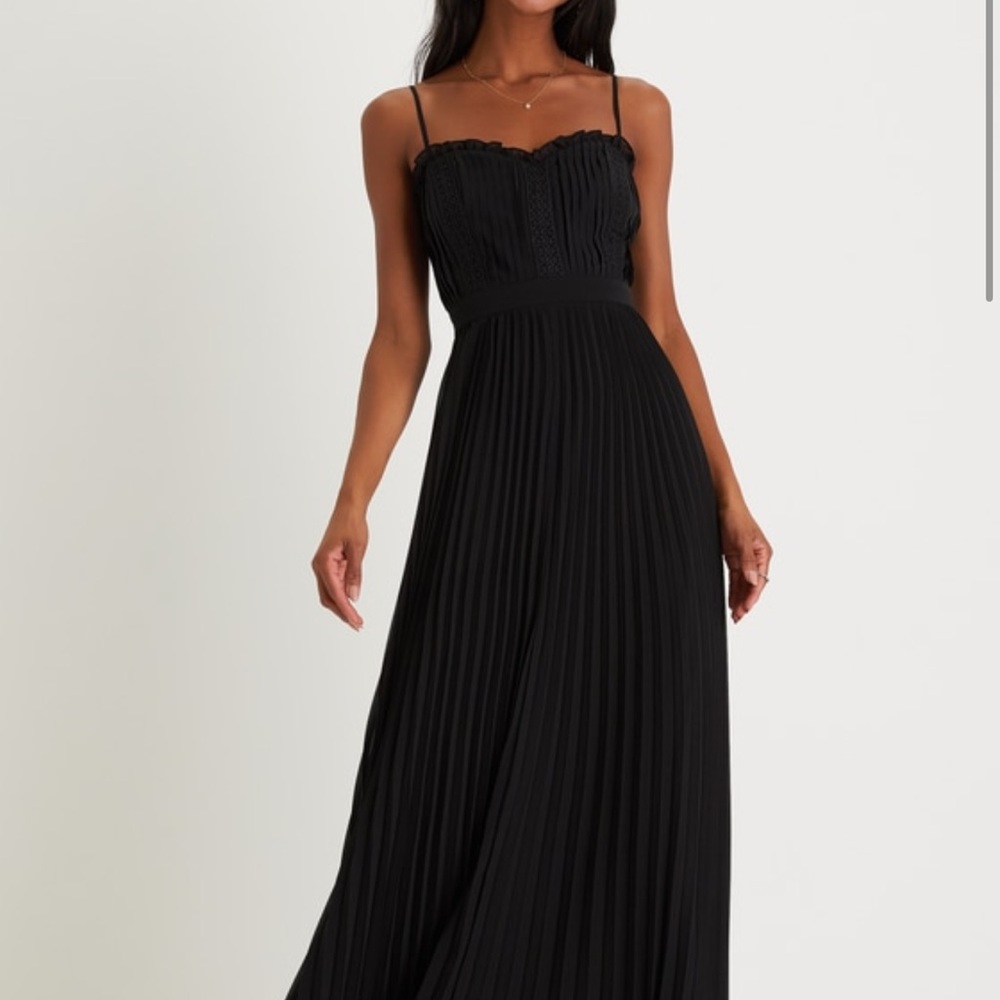 Lulu's Precious Charm Black Pleated Dress (not sold online anymore)